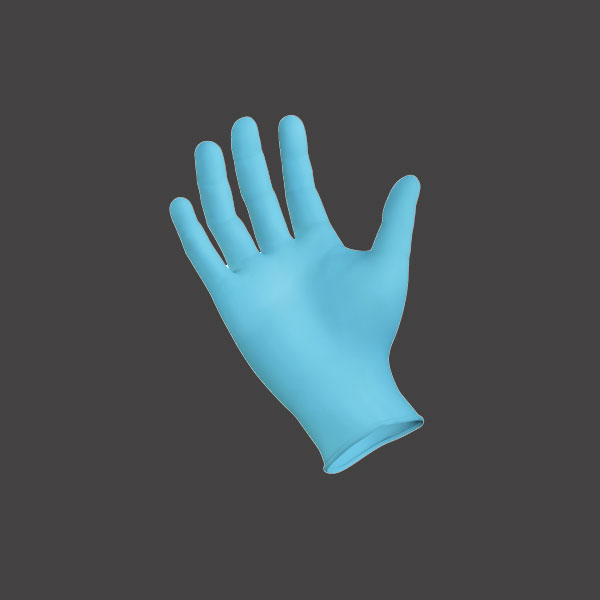 Light blue glove.